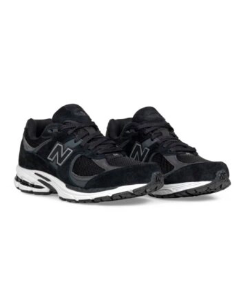 Кроссовки мужские New Balance 2002R M2002RBK весна-лето замша текстиль сетка черные