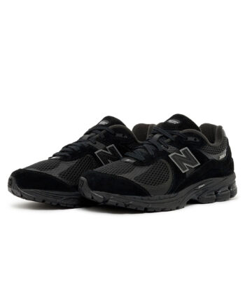 Кроссовки муские New Balance 2002R M2002WB весна-осень замша текстиль сетка черные