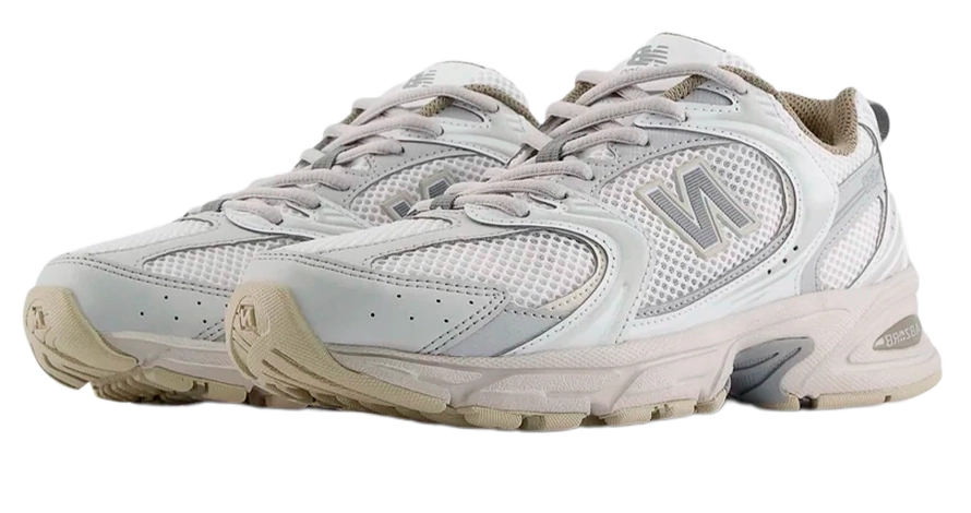 Кросівки унісекс New Balance 530 U530NEC весна-літо сітка синтетика біло-сірі